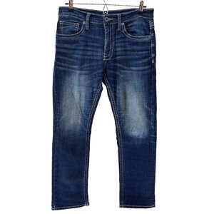 BKE Men's Jake Straight Leg Jeans • 31 x 30 • medium blue wash